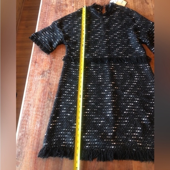 NWT Zara Dress in Black Tweed - Picture 5 of 6